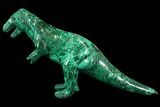 Polished Malachite Dinosaur Sculpture - Congo #113390-2